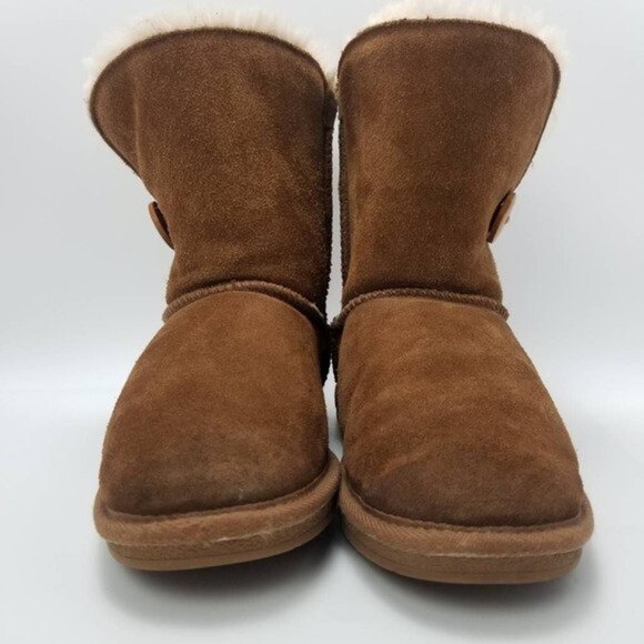 Tamarac Winter Boots Sonika Button Suede Shearling Lambs Wool Linning Size 7 M - Picture 5 of 12